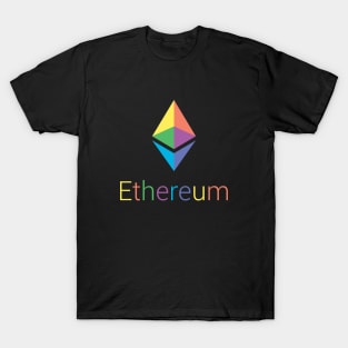 Ethereum Logo Rainbow, ETH Prism, Gift for Cryptocurrency Lover, Gift for Crypto Trader T-Shirt